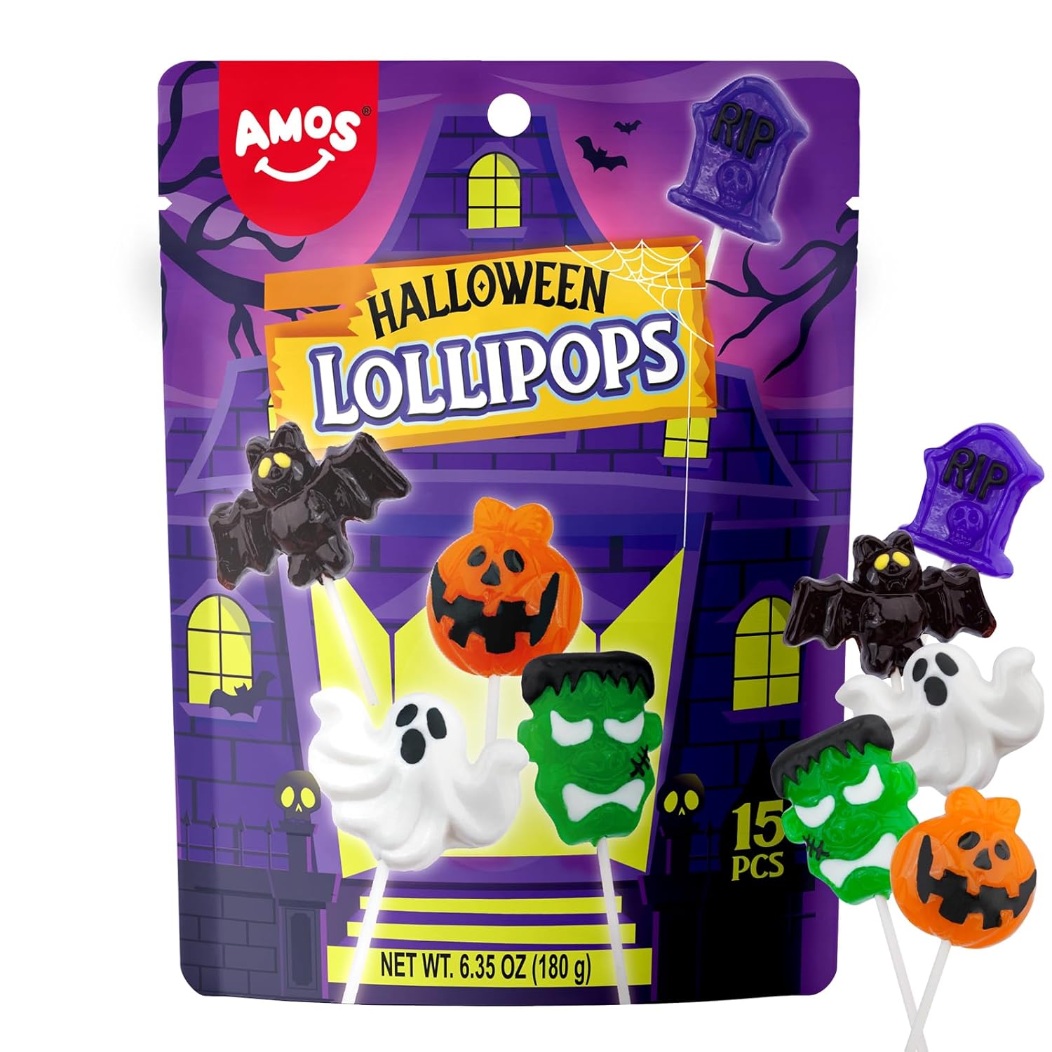 15 individually wrapped lollipops per bag for hygienic distribution