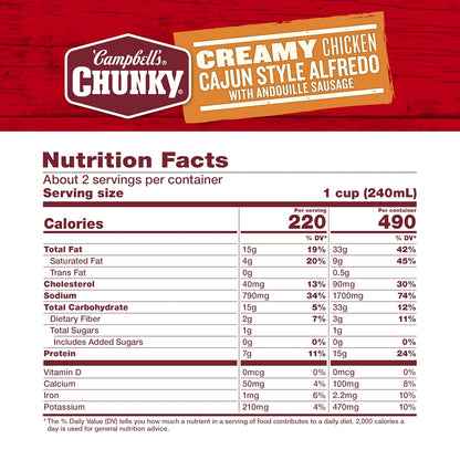 15g of protein per can for a filling meal
