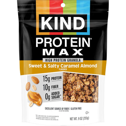 15g protein per 60g serving from soy protein isolate and almonds