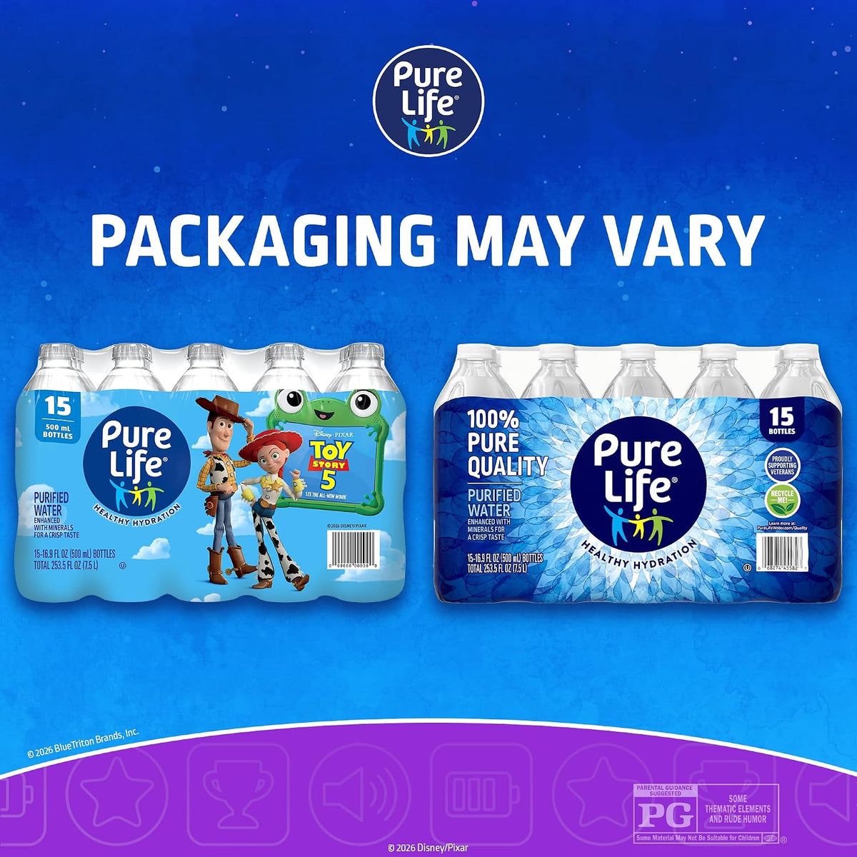 16.9 fl oz (500ml) single-serve bottle format