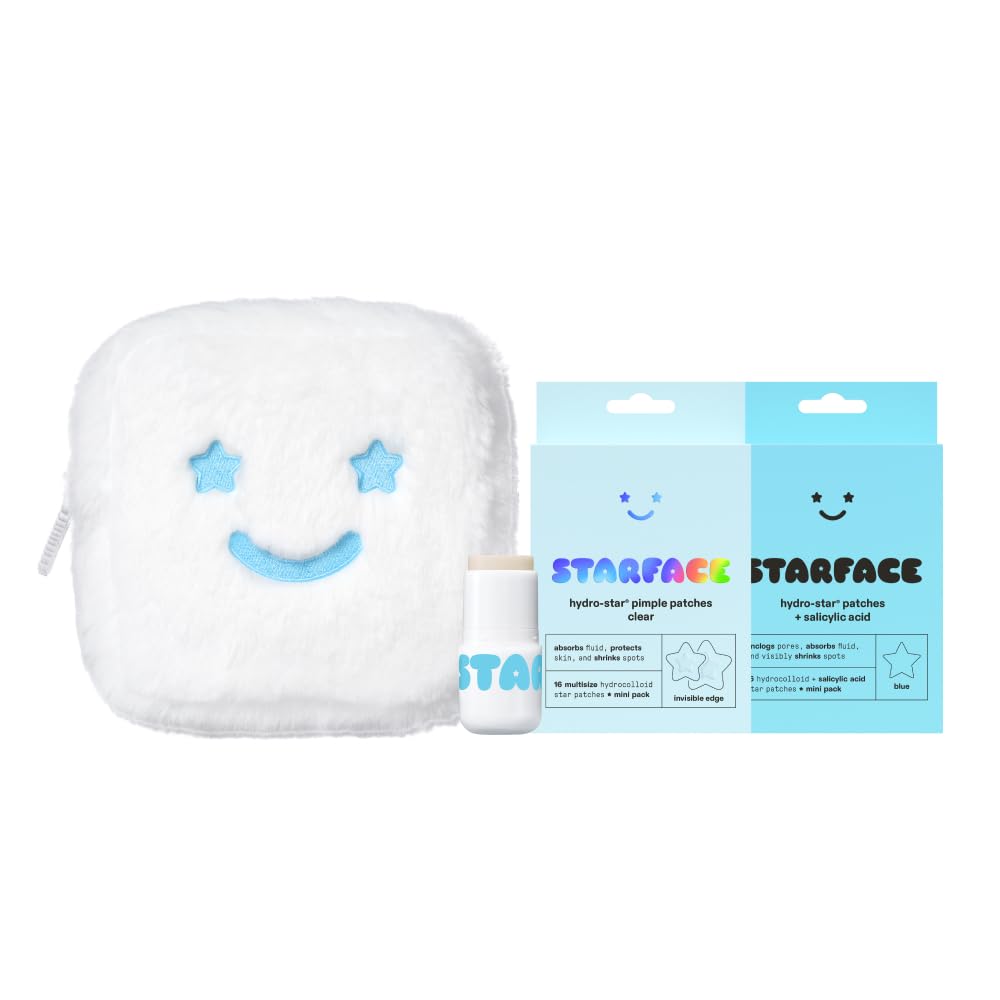 16 clear hydrocolloid star patches in two sizes for big and little spots