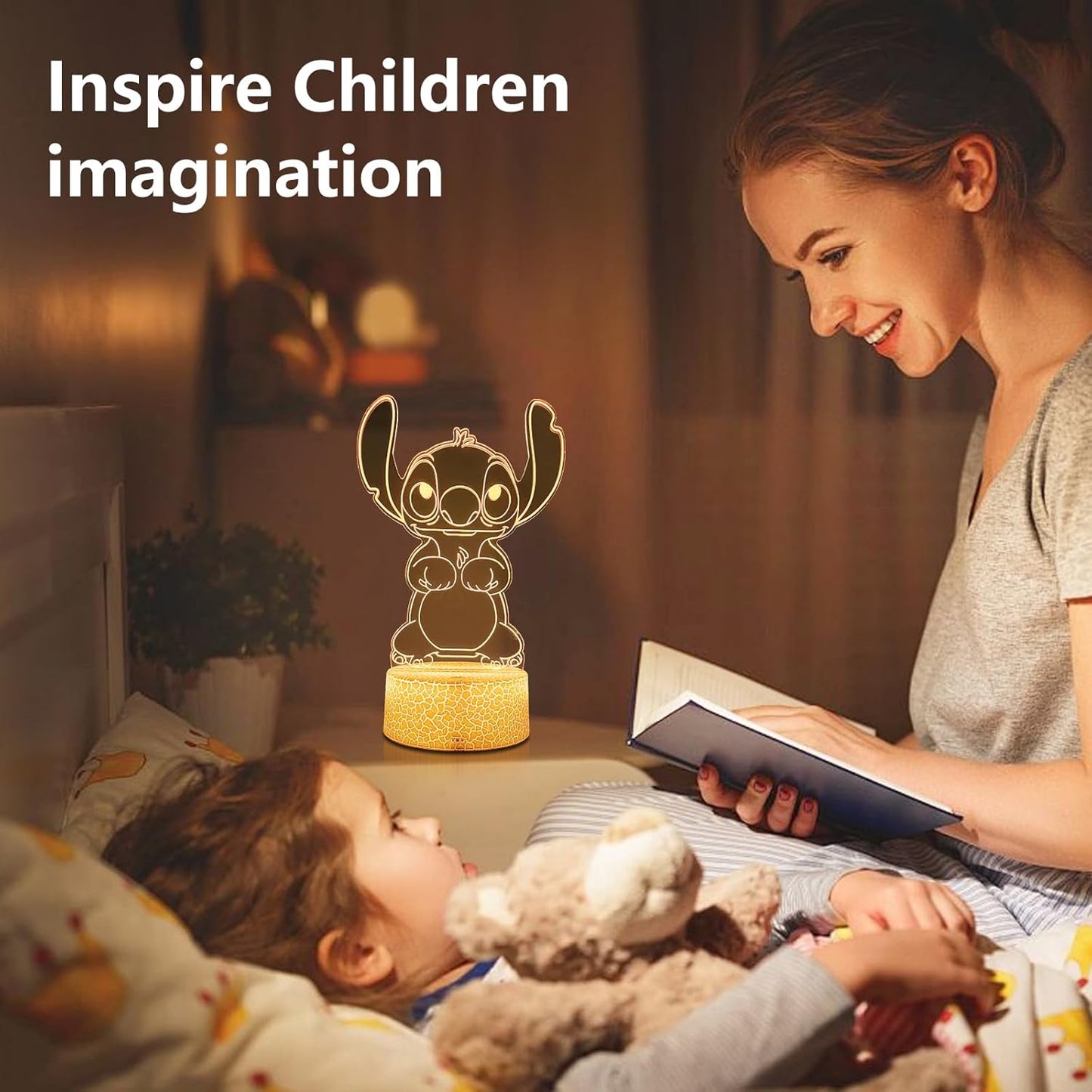 16 Color 3D Night Light for Kids Room – Cool-to-Touch LED Lamp with Touch and Remote for Boys and Girls Ages 3 to 10