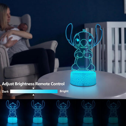 16 Color 3D Night Light for Kids Room – Cool-to-Touch LED Lamp with Touch and Remote for Boys and Girls Ages 3 to 10
