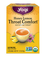 Yogi Tea Honey Lemon Throat Comfort – Nightly Wind-Down Herbal Tea for Cozy Self-Care Rituals