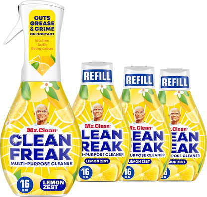 16 fl oz starter bottle with power nozzle plus three 16 fl oz refill bottles (64 fl oz total)