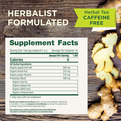 16 individually wrapped tea bags per carton for freshness and portability