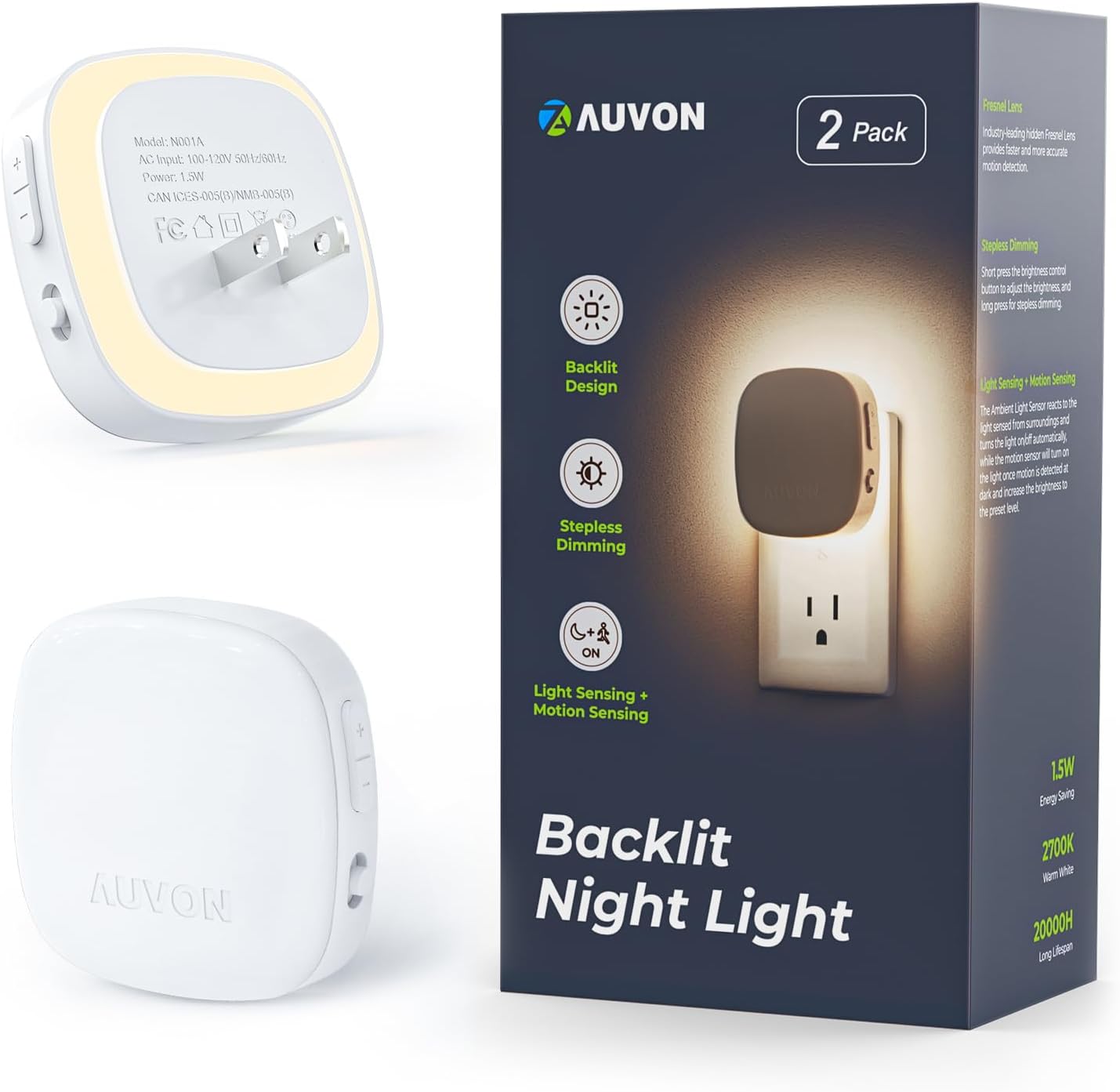 16-led diffuse backlit panel that bounces light off the wall to avoid direct glare