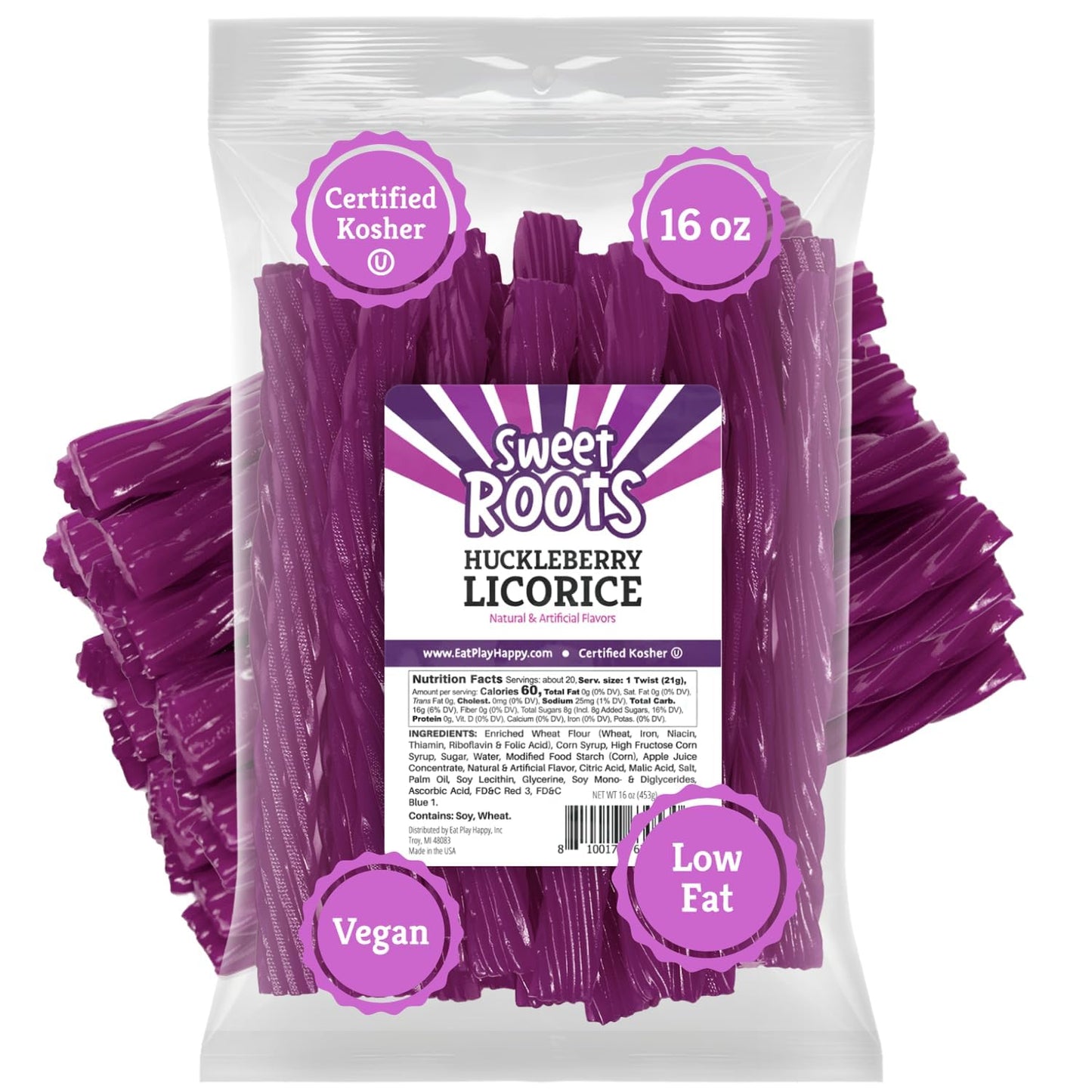 16 oz (1 pound) jumbo-size bag with extra-thick chewy ropes