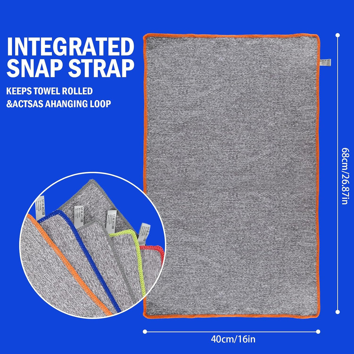 16 x 27 inch large thin size optimized for neck draping and mat coverage