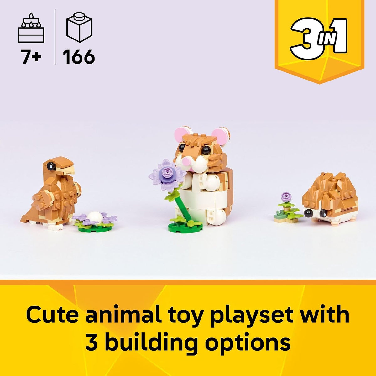 166 interlocking lego pieces with industry-standard clutch since 1958