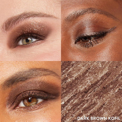 17-sku product line offering 13 shades (dark brown, deep black, antique bronze, smokey quartz, midnight kohl, smokey taupe, smoky amethyst, khaki, soft slate, soft black, smokey plum, royal quartz, denim, olive) plus multi-pack value bundles