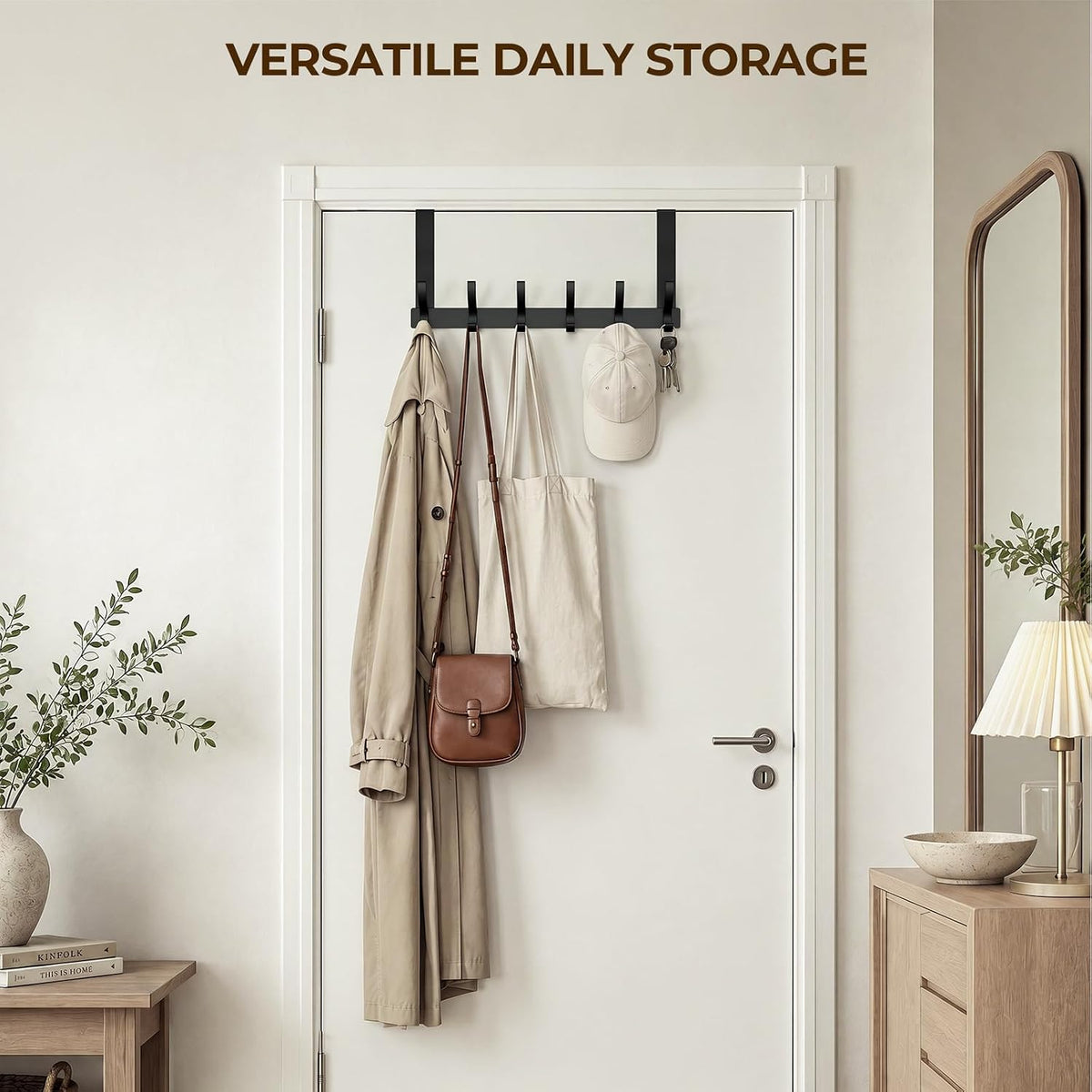 18 cm extended hanging arms for easy reach without tiptoeing
