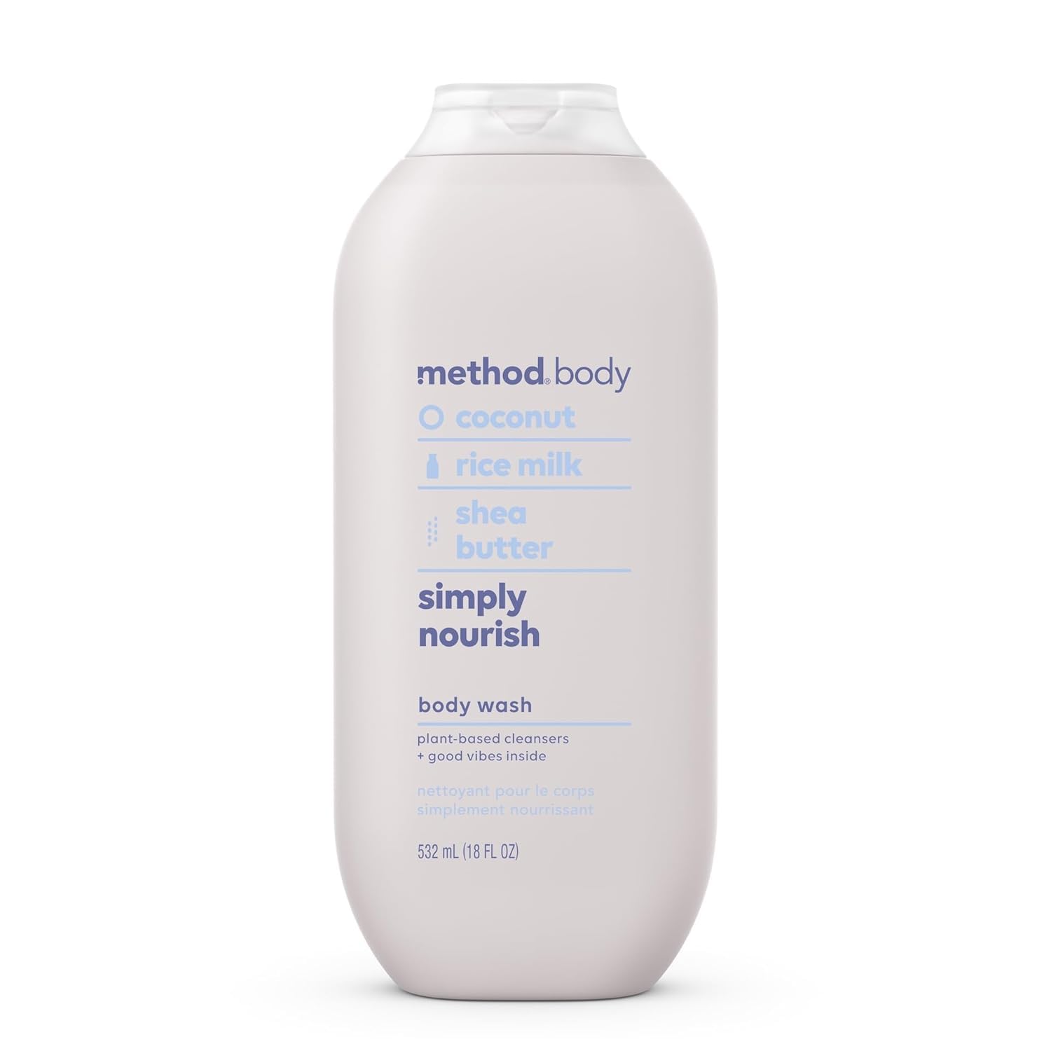 18 fl oz recyclable bottle made with 50%+ post-consumer recycled (pcr) plastic