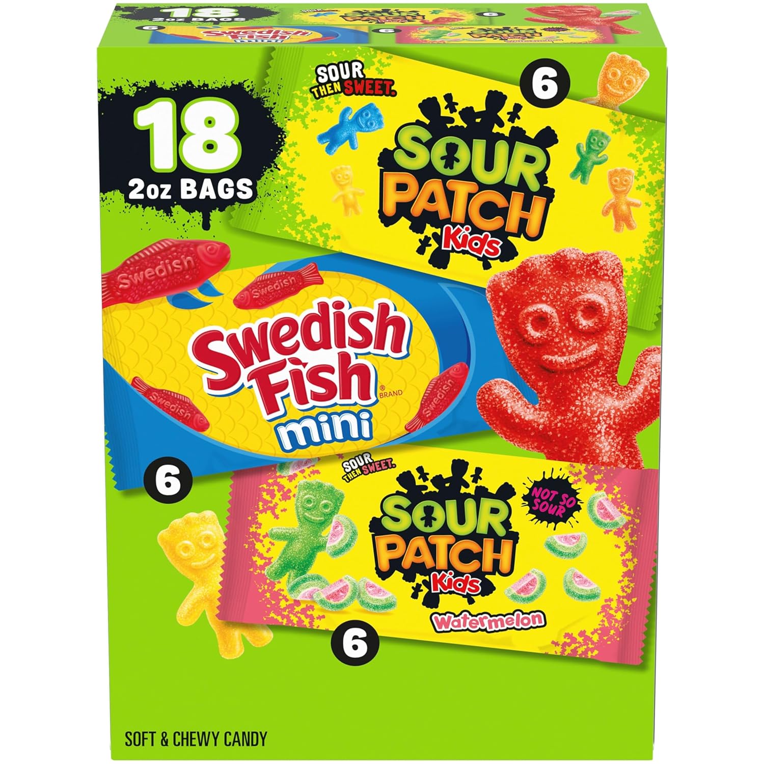 18 individually wrapped 2 oz single-serve bags