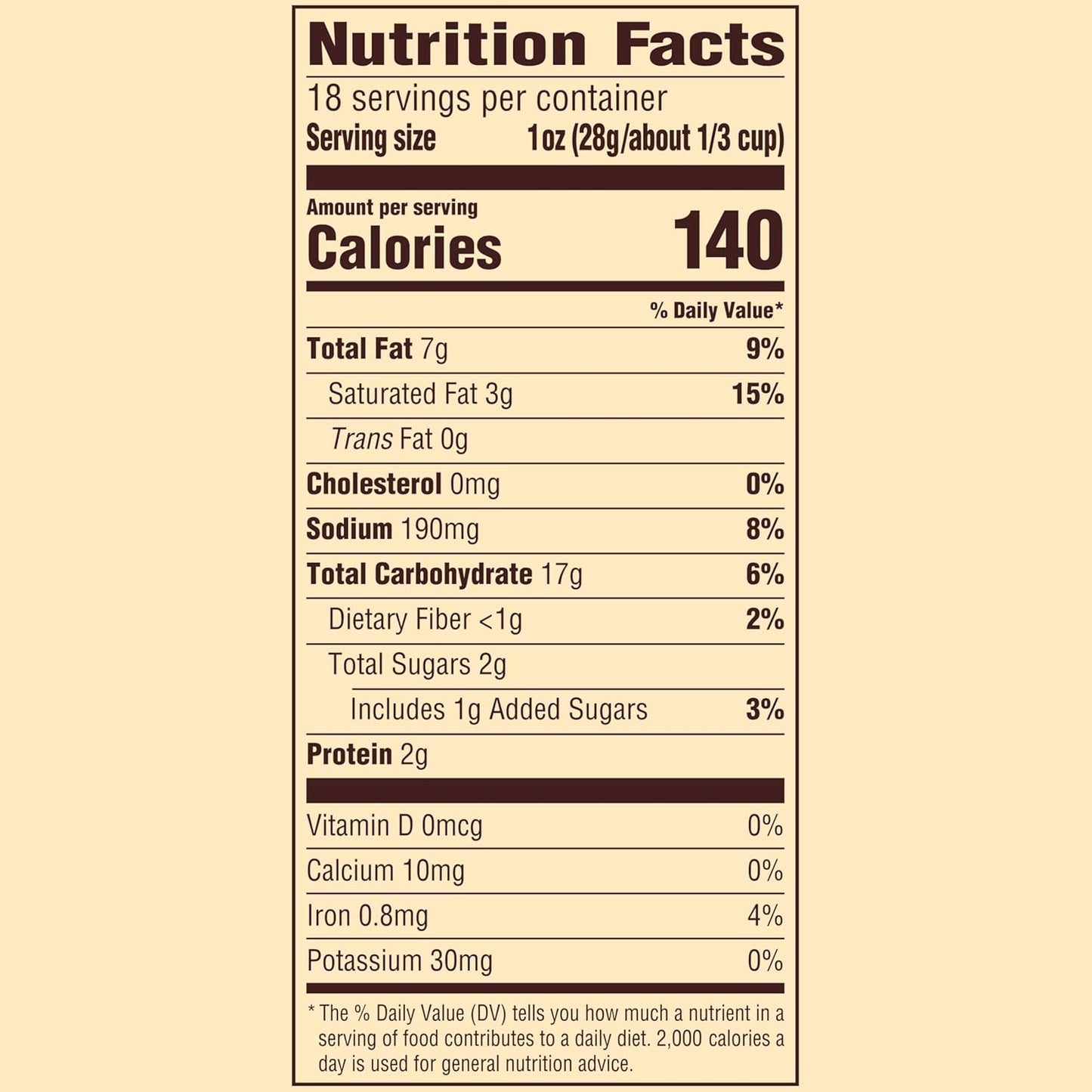 18-ounce resealable-style family bag in each unit