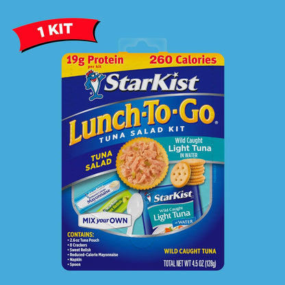 18g of protein per kit from tuna (natural source of omega-3s)