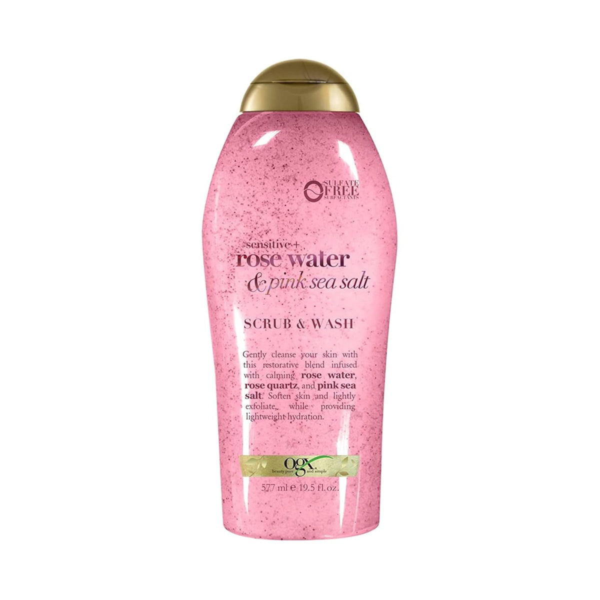 19.5 fl oz liquid body wash with built-in physical exfoliant