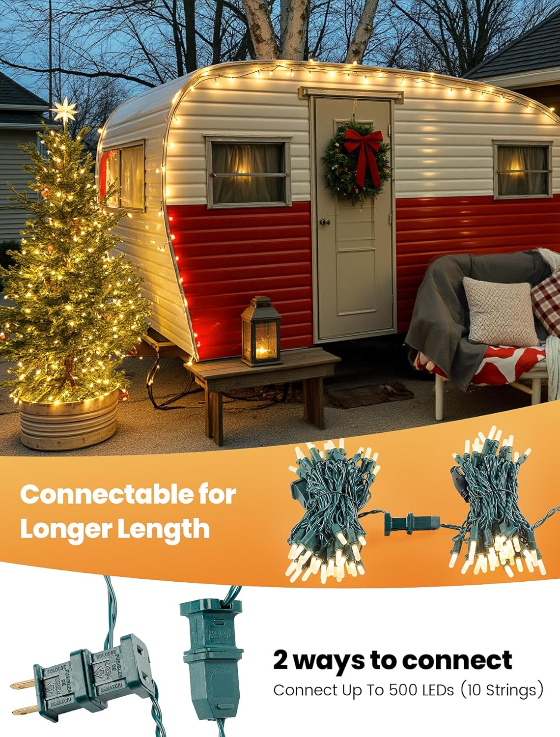 19.6-inch lead cord and 4 spare bulbs + 4 spare fuses included