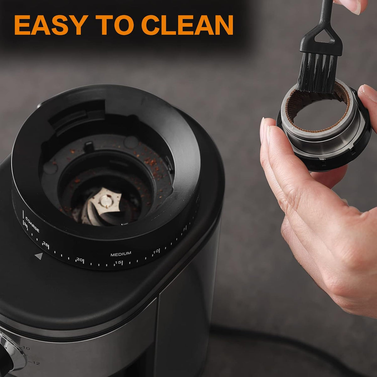 2-12 cup adjustable dosage with single-button rotary control