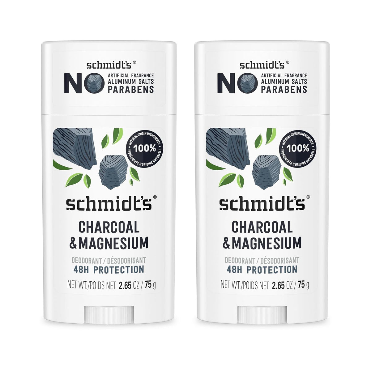 2-count 2.65 oz deodorant stick pack for extended value