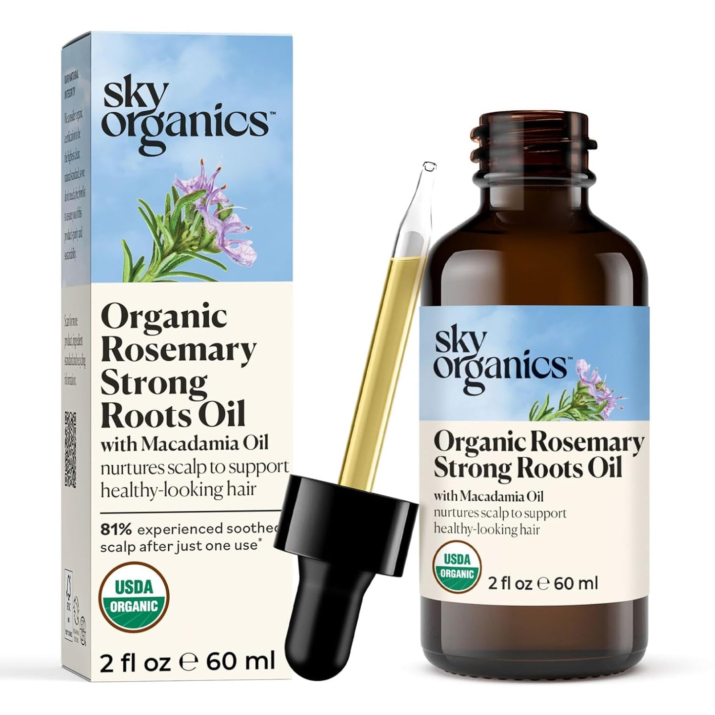 2 fl oz glass-style oil bottle for pre-shampoo scalp treatment