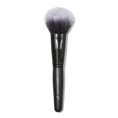 2-in-1 dual-sided design: flat side for all-over powder, skinny side for blush/bronzer
