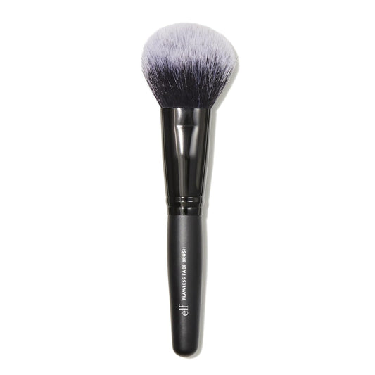 2-in-1 dual-sided design: flat side for all-over powder, skinny side for blush/bronzer