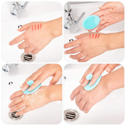 2-in-1 dual-surface design with fine bristles for exfoliation and thicker touch points for massage