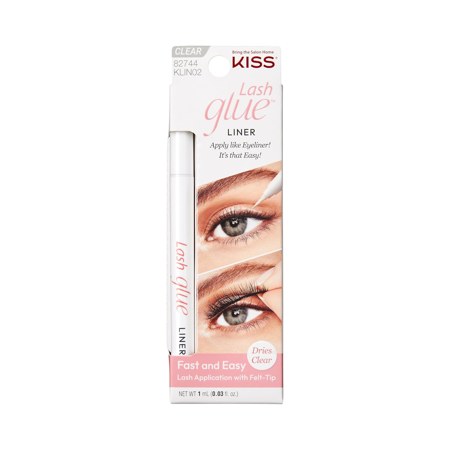 2-in-1 felt-tip eyeliner and lash adhesive in a single applicator