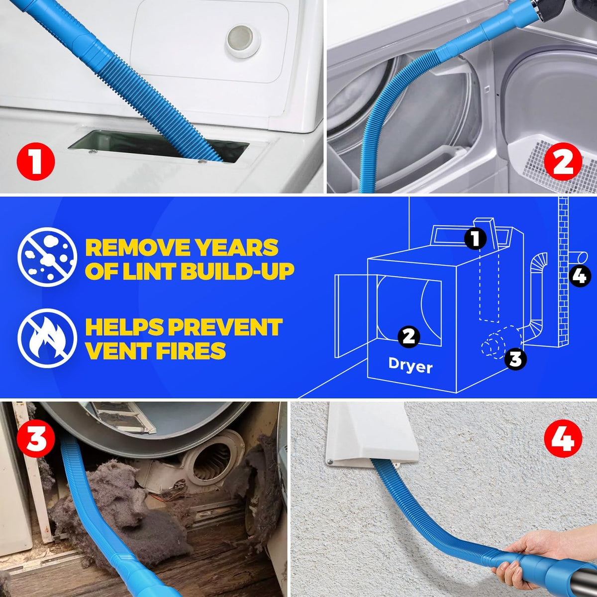 2-pack configuration combining hose attachment and cleaning brush