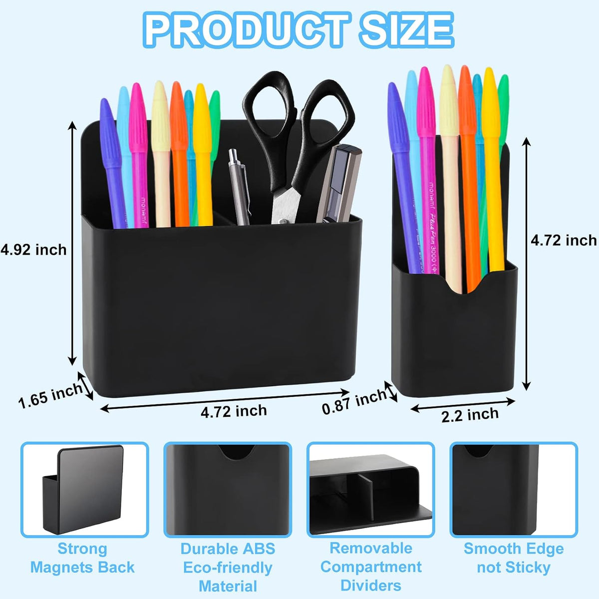2-pack configuration including one large and one small size holder