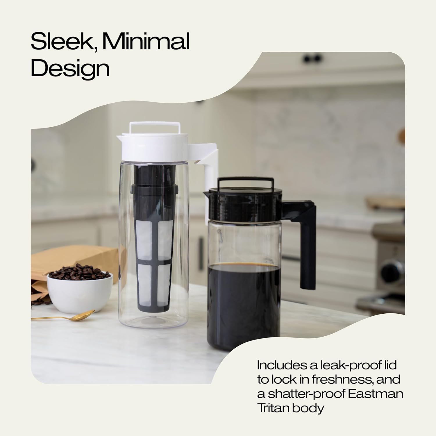 2 quart (serves ~4) and 1 quart capacity options for different household sizes