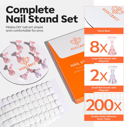 2 specialized smaller holders for pinky/small nail tips