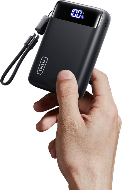 20,000mah high-density lithium polymer battery in a 4.1 x 2.8 x 1.2 inch pocket-size chassis (approx. 11 oz)