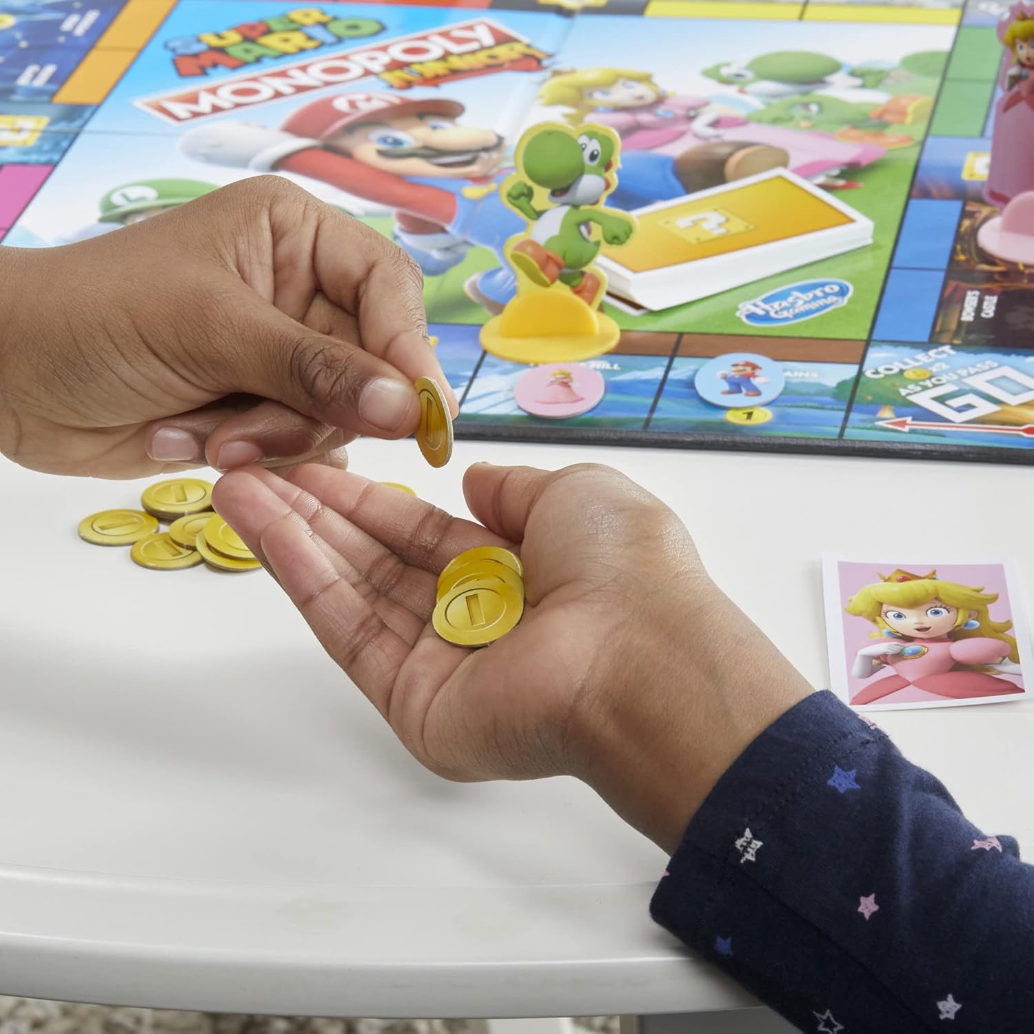 20 chance cards, 48 sold signs, and 90 cardboard coins for full junior monopoly gameplay