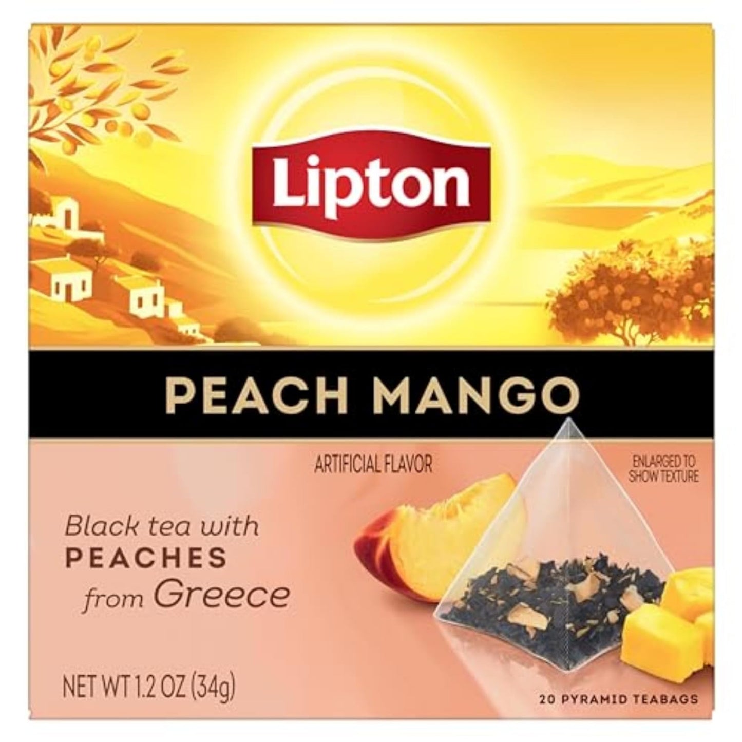 20-count pyramid-shaped tea bags for premium infusion