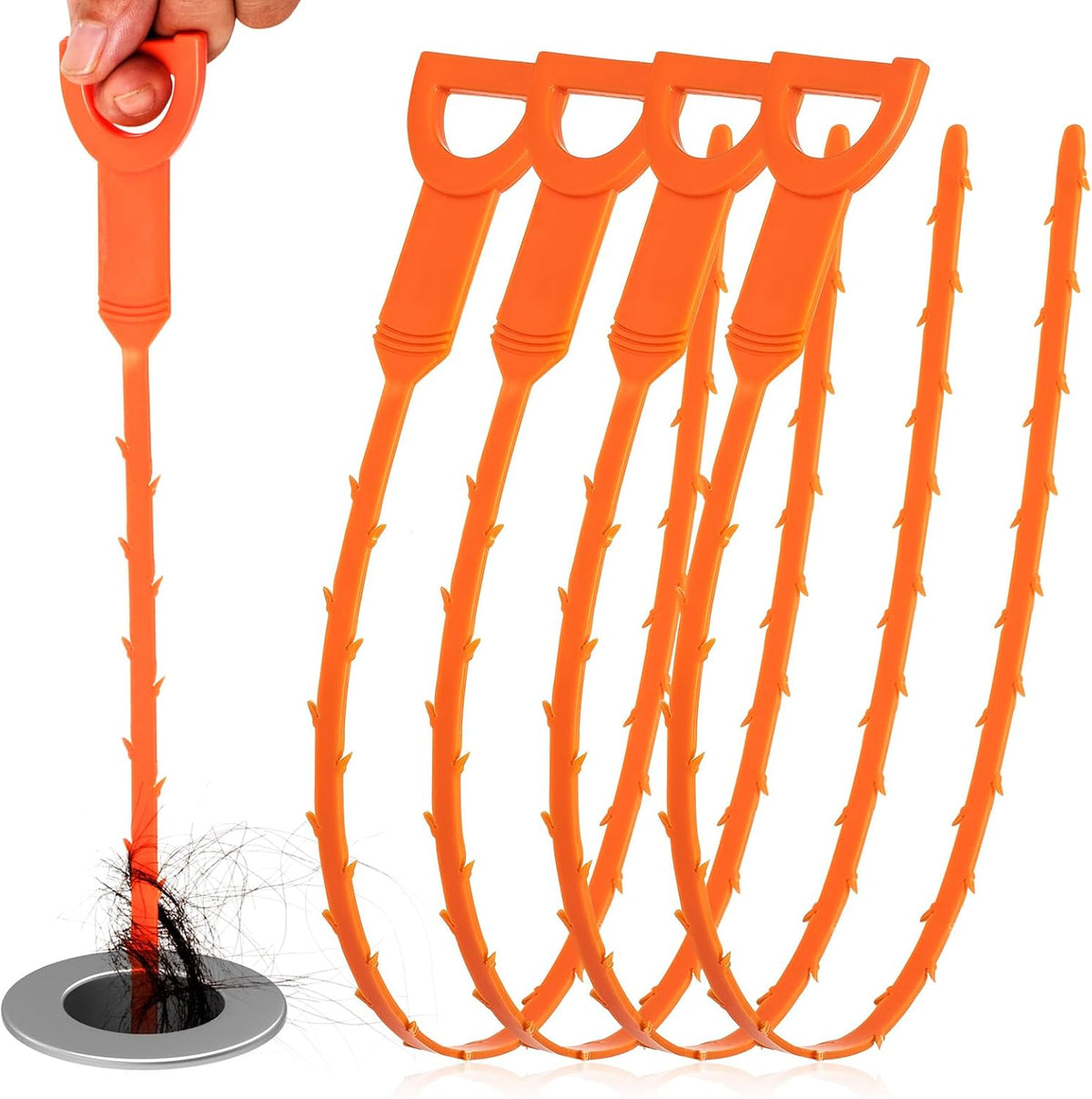 20-inch flexible polypropylene wand for deep p-trap and bend navigation