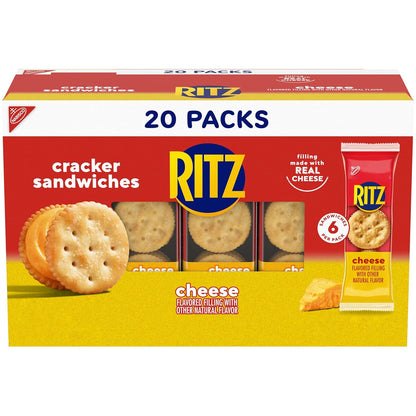 20 individually wrapped snack packs per box (6 cracker sandwiches per pack)