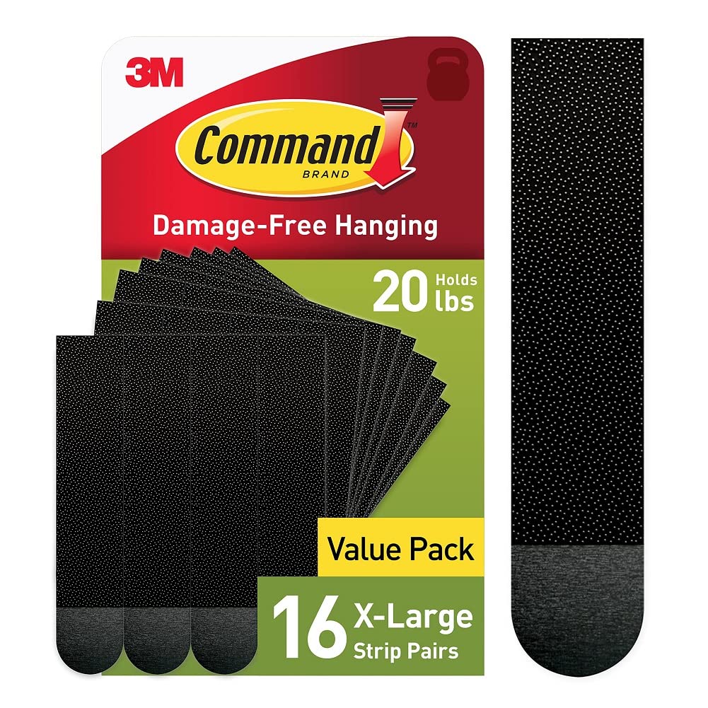 20 lb weight capacity per 4-strip set for heavy frames