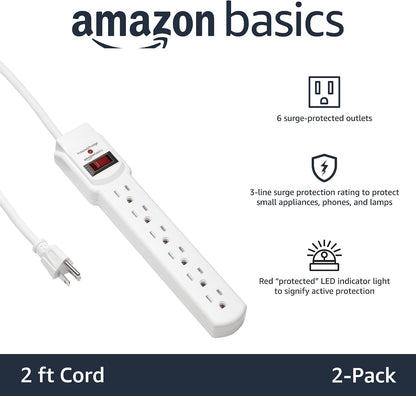 200j (or upgraded 600j) 3-line surge protection with red led status indicator