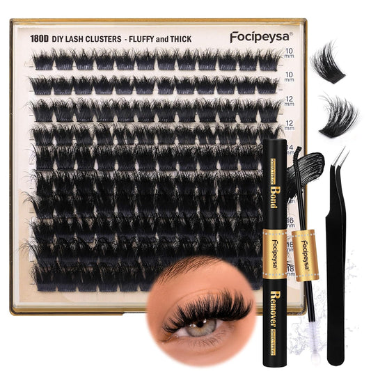 200pcs 100d volume lash clusters in mixed 10-18mm lengths