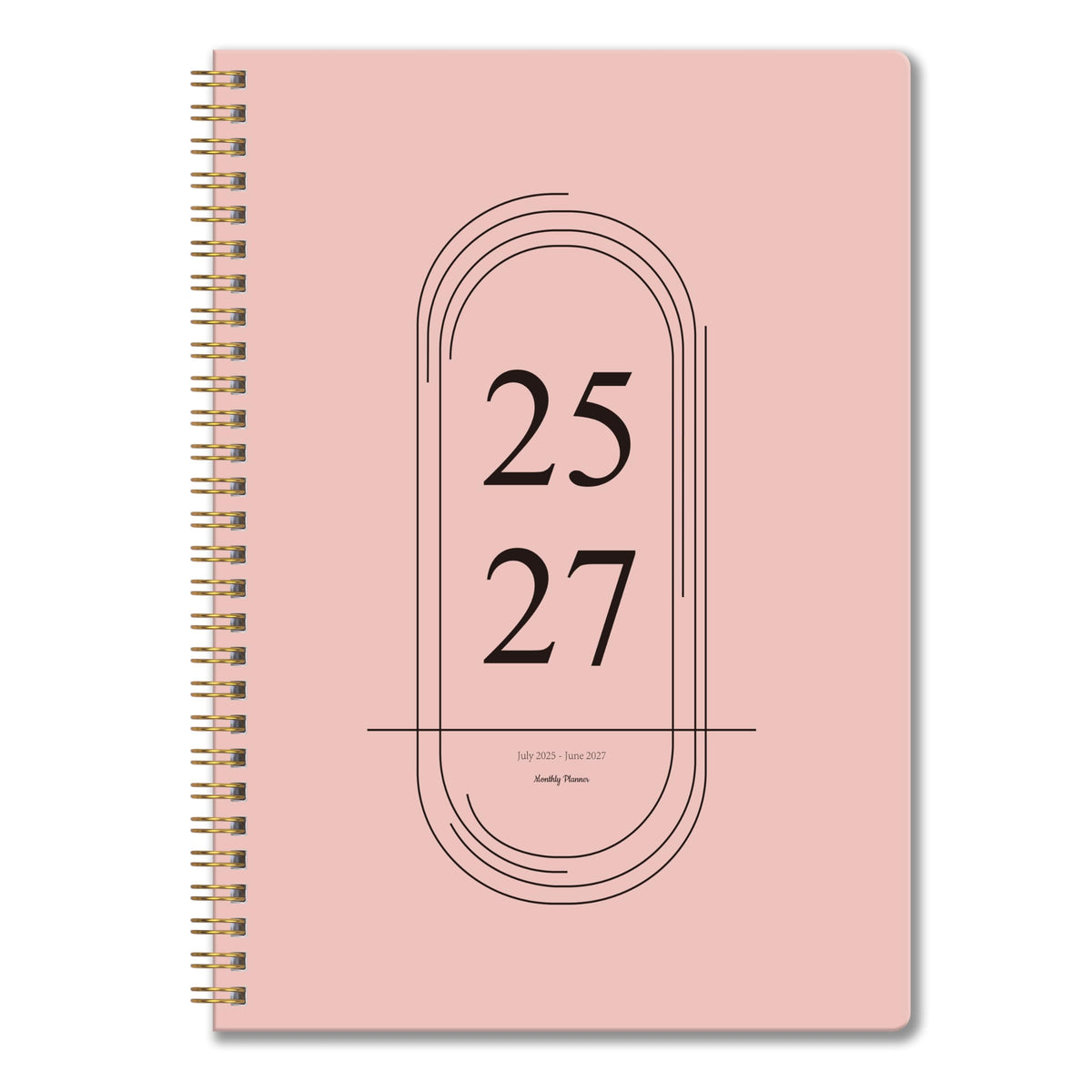 2026-2027 Monthly Planner, Jan 2026-June 2027, B5 (7&amp;#34; x 9&amp;#34;), 2 Year Monthly Planner, 24 month Calendar, Simple Calendar Planner Notebook Soft PVC Cover, Suitable for Schools &amp;amp; Offices, Pink