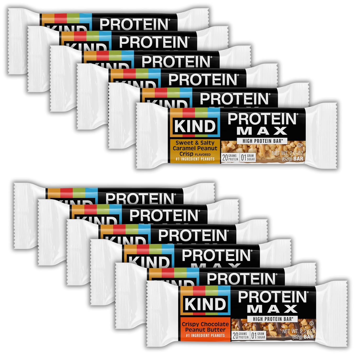 20g protein per bar from soy protein isolate and peanuts