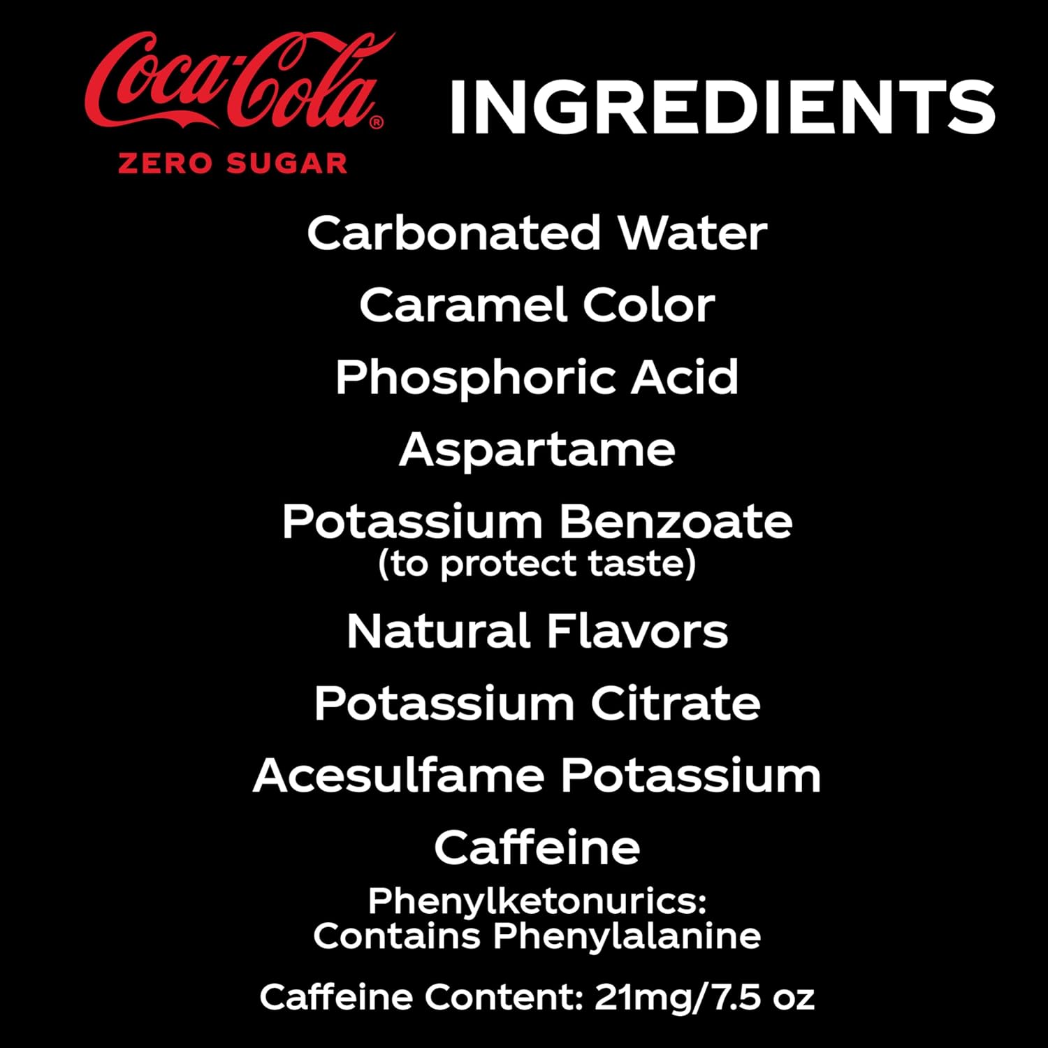 21 mg caffeine per can for a mild energy lift