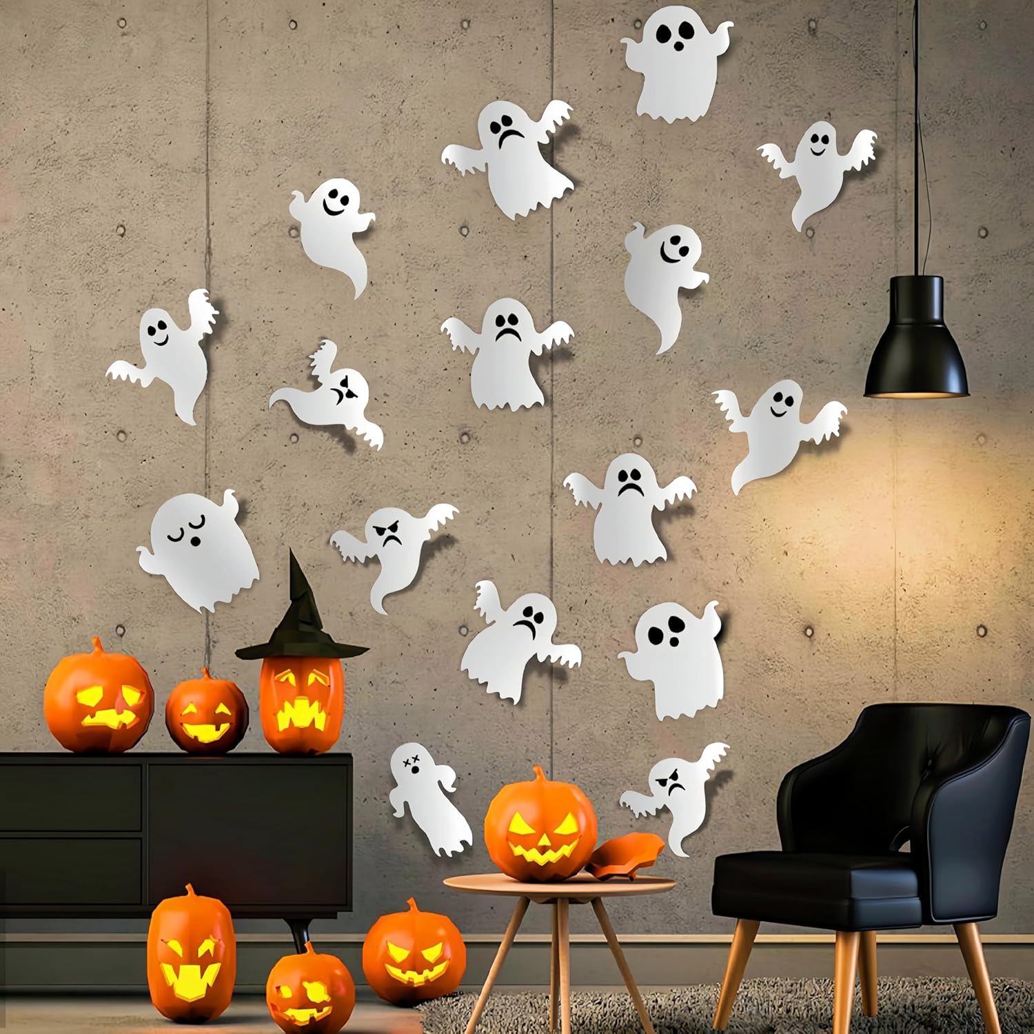 21-piece set with multiple ghost sizes for varied placement