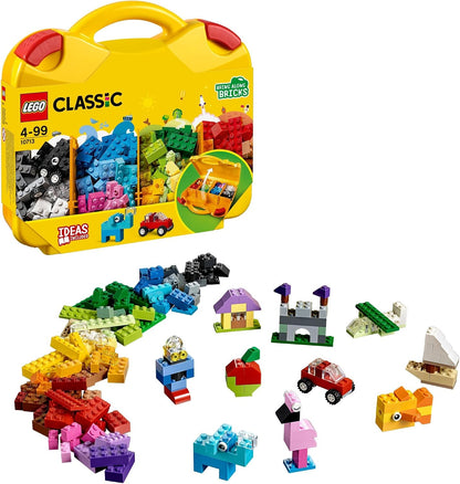 213-piece set including bricks, eyes, wheels, and specialty shapes
