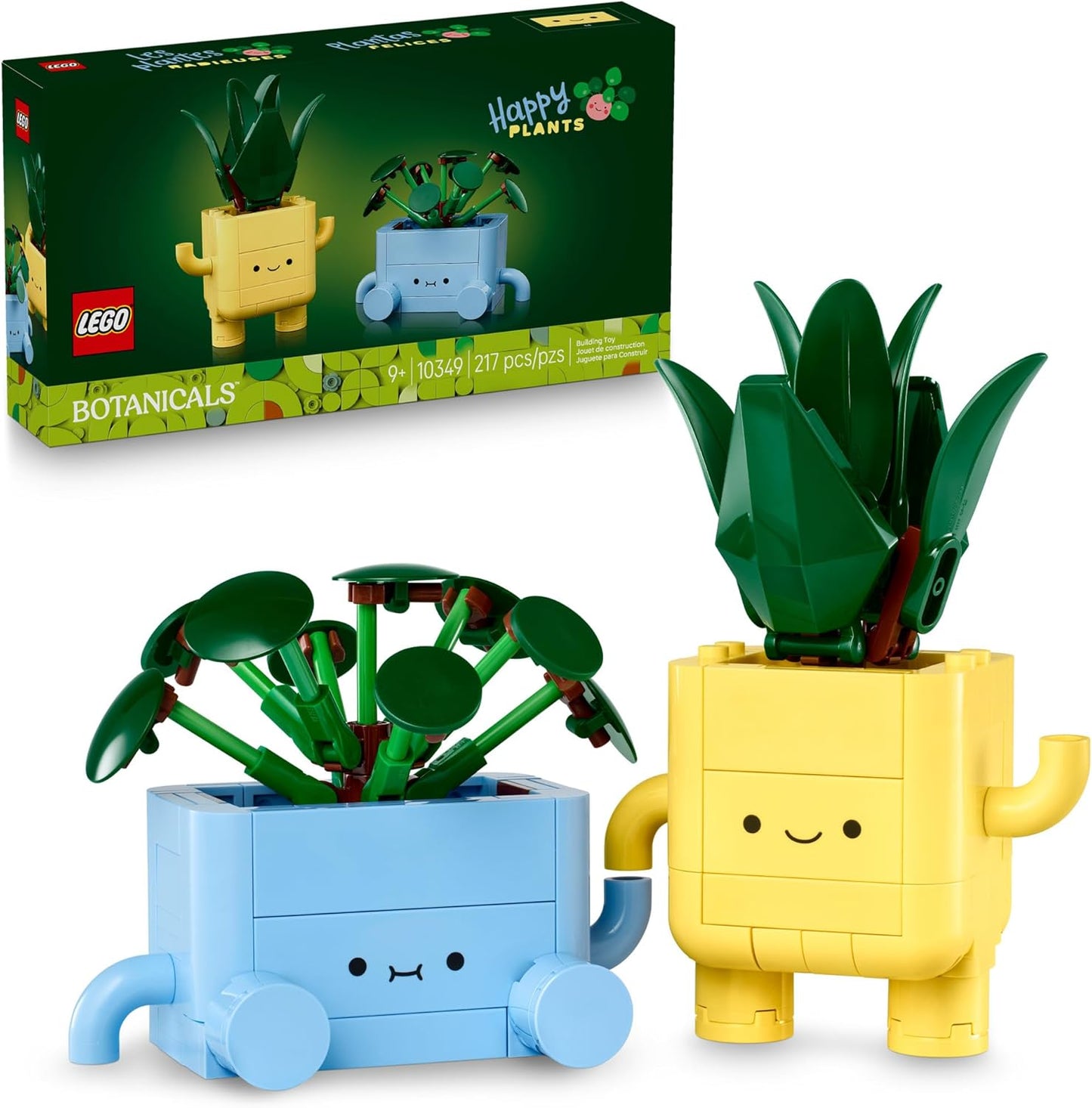 217-piece interlocking building set with 2 buildable plants (baby dracaena and baby pilea)
