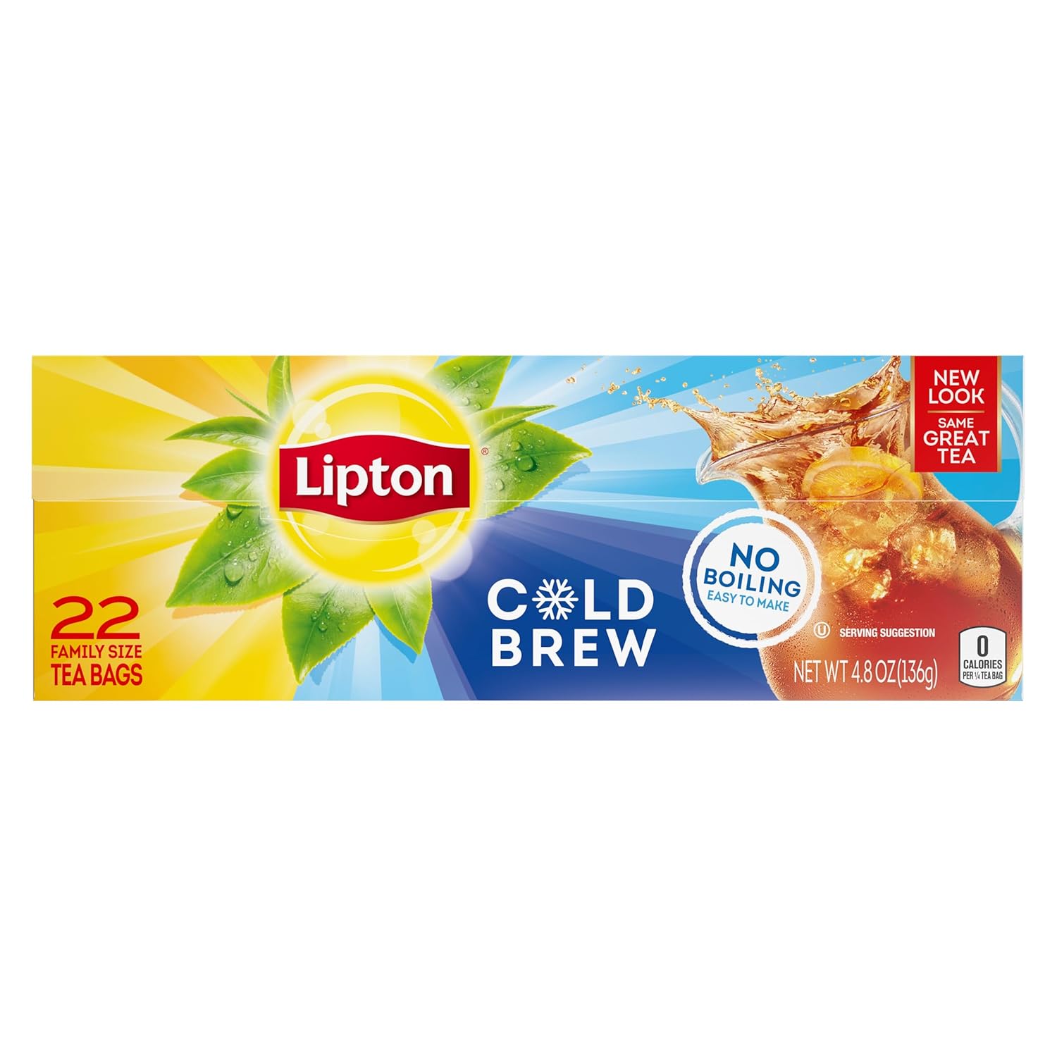 22 family-size cold brew tea bags per pack