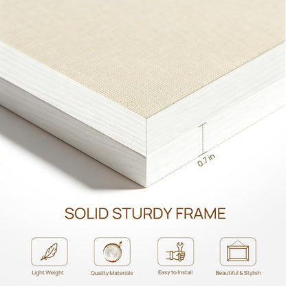 22 variants across colors (white, grey, black, natural cork, pink-white, natural wood, dark walnut, purple) and sizes from 12x12 to 36x24 inches