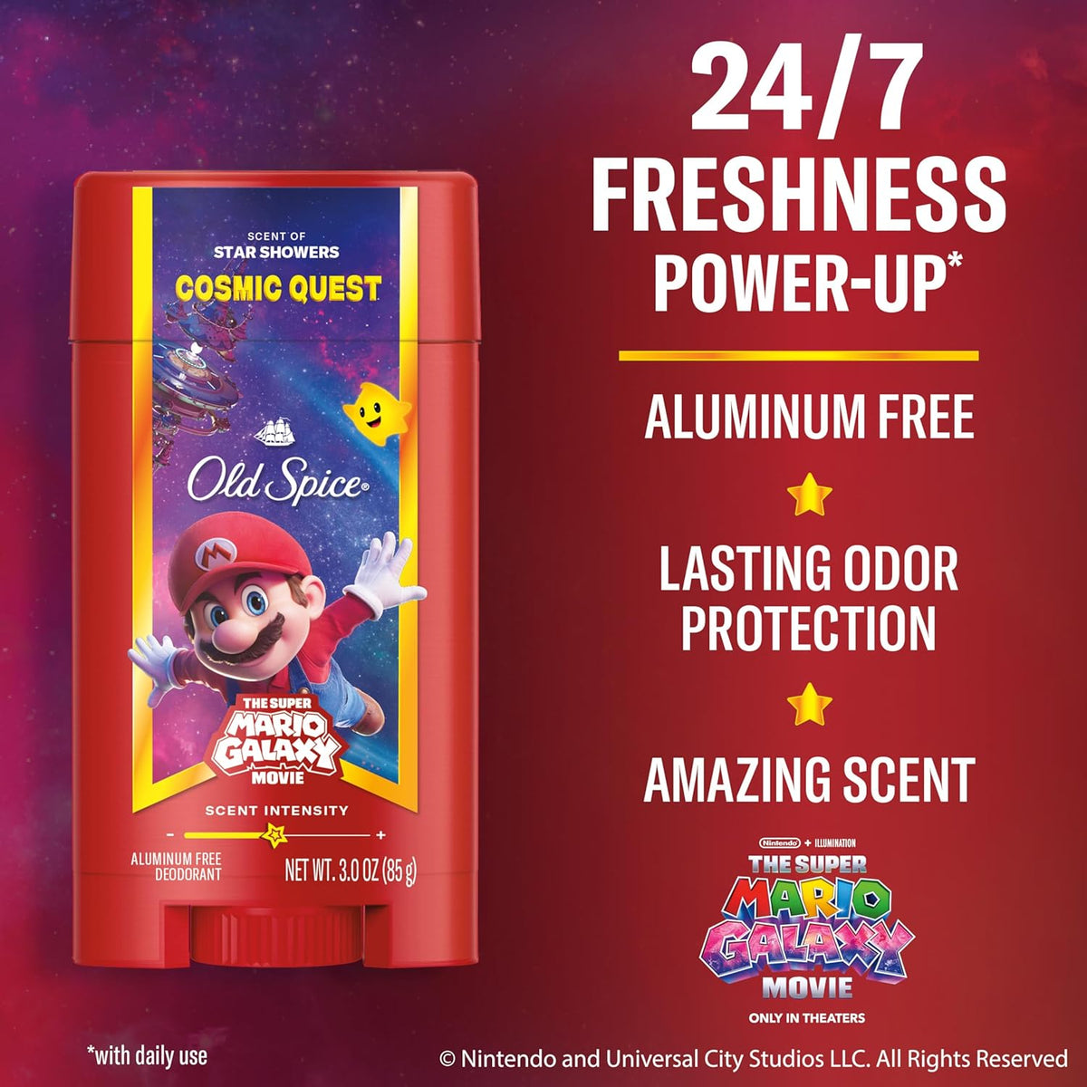 24/7 lasting freshness and odor protection with daily use